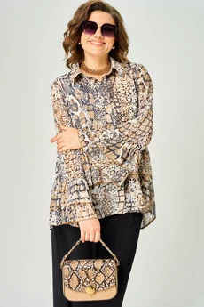 Блузка 7221 принт питон EVA GRANT
