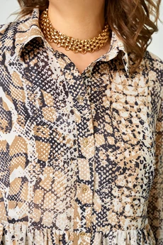 Блузка 7221 принт питон EVA GRANT