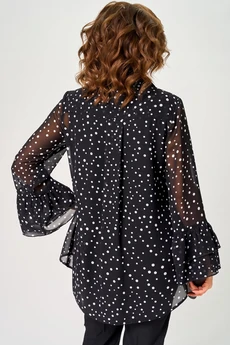 Блузка 7221С принт мелкий горох EVA GRANT