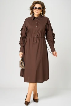 Платье 7223 шоколад EVA GRANT