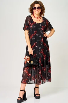 Платье 7246 принт цветочек EVA GRANT