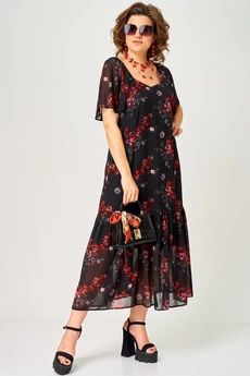 Платье 7246 принт цветочек EVA GRANT