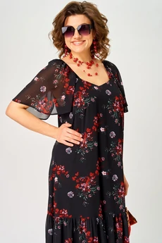 Платье 7246 принт цветочек EVA GRANT