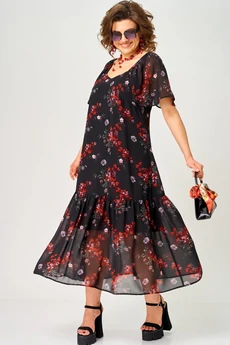 Платье 7246 принт цветочек EVA GRANT