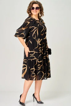 Платье 7281А принт ленты EVA GRANT