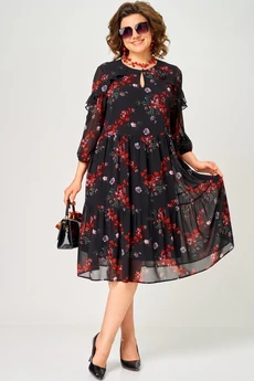 Платье 7281А цветочный принт EVA GRANT