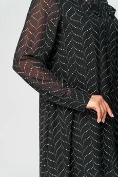 Платье 7293 черная абстракция EVA GRANT