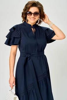 Платье 7297 синий EVA GRANT