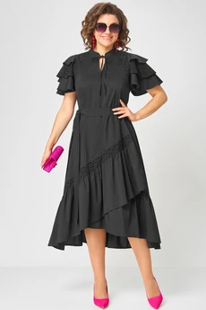 Платье 7297 черный EVA GRANT