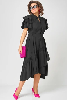 Платье 7297 черный EVA GRANT