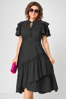 Платье 7297 черный EVA GRANT