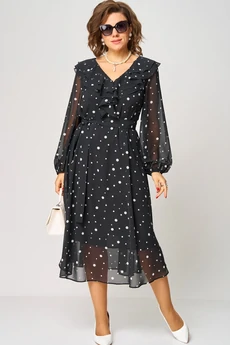 Платье 7297В принт горох EVA GRANT