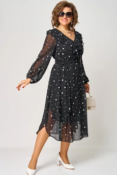 Платье 7297В принт горох EVA GRANT