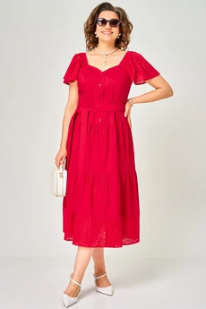 Платье 7297С красный EVA GRANT