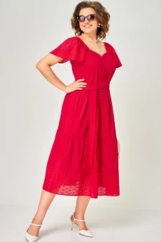 Платье 7297С красный EVA GRANT