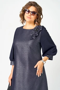 Платье 7310D синий баклажан EVA GRANT