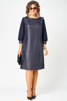 Платье 7310D синий баклажан EVA GRANT