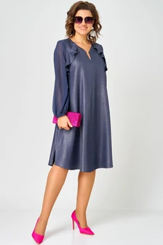 Платье 7322А синий баклажан EVA GRANT