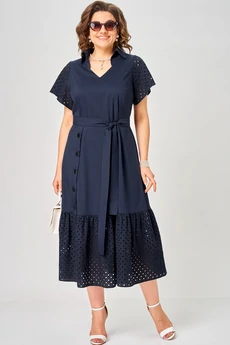 Платье 7325 темно-синий EVA GRANT