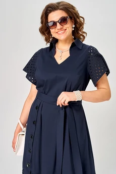 Платье 7325 темно-синий EVA GRANT