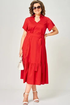 Платье 7325В красный EVA GRANT