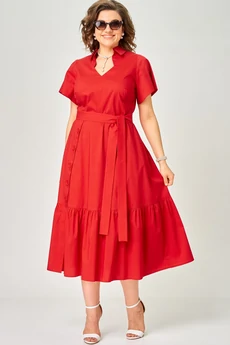 Платье 7325В красный EVA GRANT