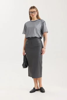 Юбка 4340 серый Elady