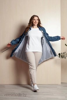Плащ 3385 голубой Elletto