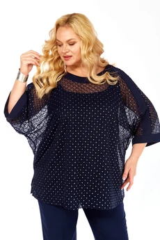 Блузка 2420а темно-синий Элль-стиль
