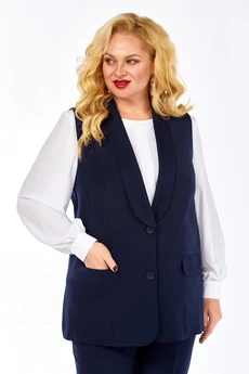 Костюм брючный 2132-5 темно-синий Элль-стиль