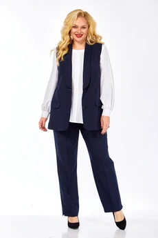 Костюм брючный 2132-5 темно-синий Элль-стиль