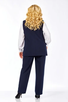 Костюм брючный 2132-5 темно-синий Элль-стиль