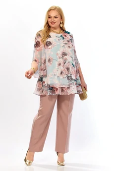 Костюм брючный 2213-15 капучино Элль-стиль