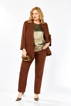 Костюм брючный 2222-3 корица Элль-стиль
