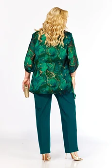 Блузка 2263-14а изумруд Элль-стиль