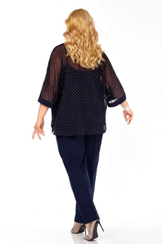 Костюм брючный 2420 темно-синий Элль-стиль