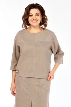 Костюм с юбкой 2441-2 кофе Элль-стиль