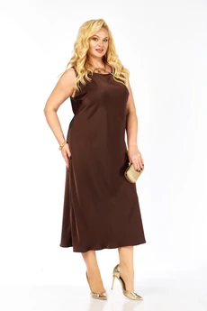 Костюм с платьем 2452 шоколад Элль-стиль