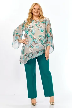 Костюм брючный 2459 бирюза Элль-стиль