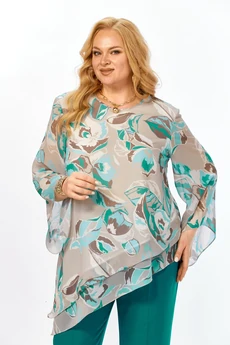 Костюм брючный 2459 бирюза Элль-стиль