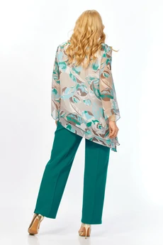 Костюм брючный 2459 бирюза Элль-стиль