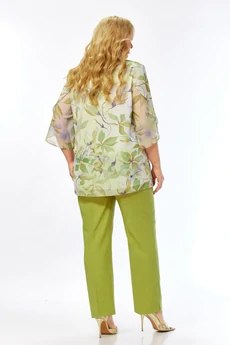 Костюм брючный 2461 фисташка Элль-стиль