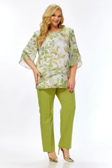 Костюм брючный 2461 фисташка Элль-стиль