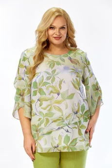 Блузка 2461а фисташка Элль-стиль