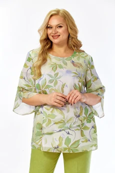 Блузка 2461а фисташка Элль-стиль
