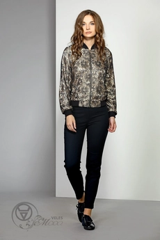 Бомбер 1362-1 темно-синий с золотом EOLA