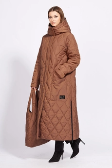 Пальто 2247 темная корица EOLA