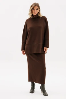 Юбка  2972 темный шоколад EOLA