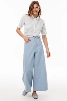 Джемпер 3108 голубой + молочный EOLA