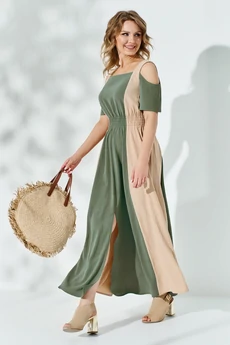 Платье 520 хаки Euro Moda